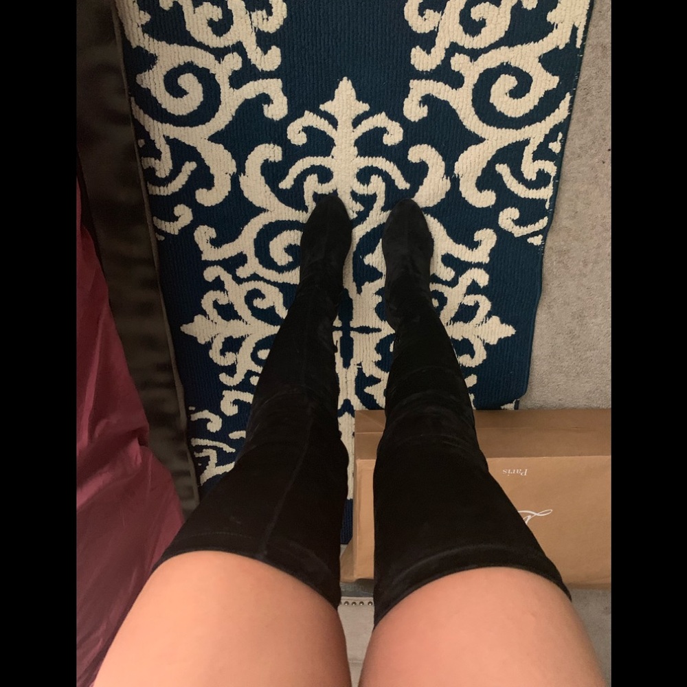 Christian Louboutin thigh high suede boots